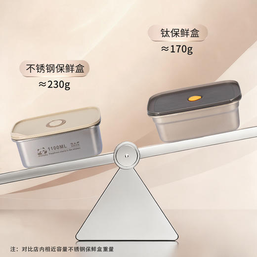 摩登主妇纯钛保鲜盒上班族饭盒食品级水果便当盒密封盒冰箱收纳盒 商品图4