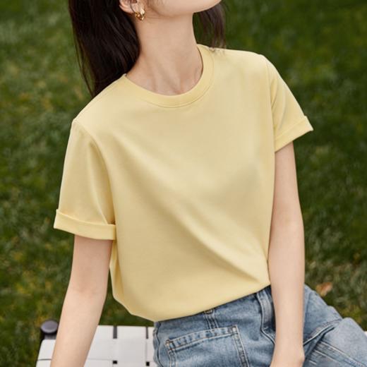 破价特惠！买一送一！【梦惠妮 莱赛尔纯色基础T】79到手两件！90%莱赛尔 显瘦百搭 简约不简单 透气亲肤   高弹无束缚 不挑身材  #M663 商品图5