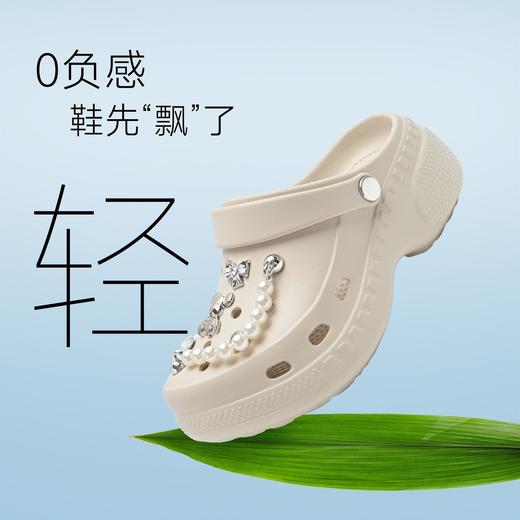 ZHR则则【增高5.5cm】蝴蝶结小熊鞋花洞洞鞋2026夏季新款透气拖鞋 商品图3