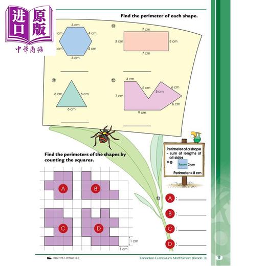 【中商原版】Canadian Curriculum MathSmart for Grade 3 加拿大课程数学练习册3年级 精华版 英文原版 进口图书 数学技巧 商品图3