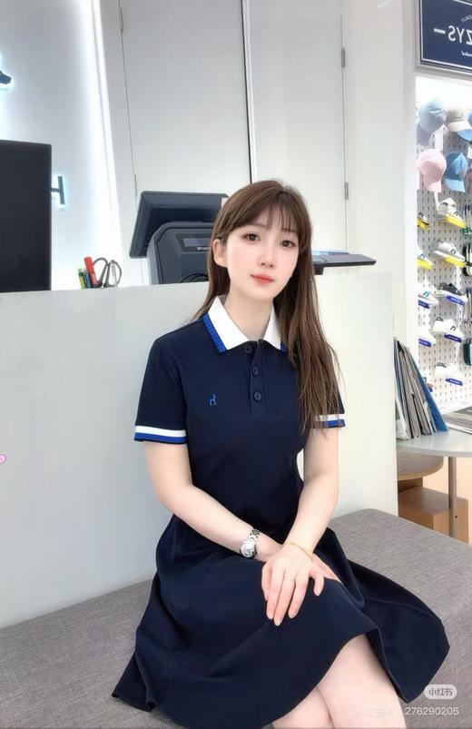 哈吉斯26春夏新款女士日常通勤polo领连衣裙 商品图2