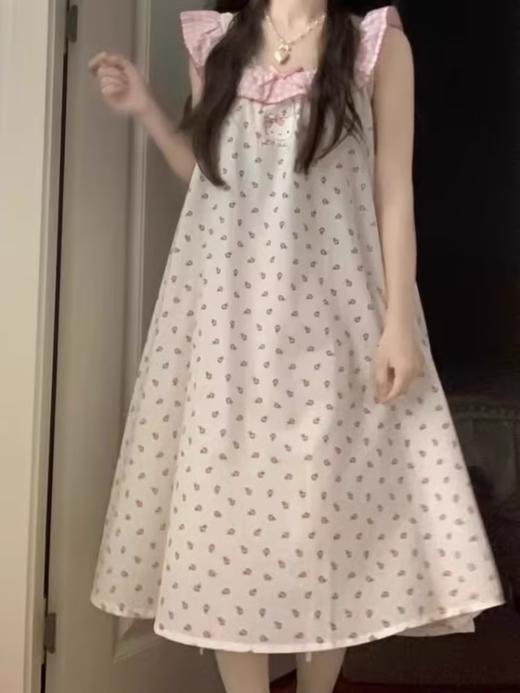 GZ买手优选猫咪KT猫睡裙夏季新款睡裙女韩版甜美家居服睡裙-172095350（预售3-5天发货） 商品图2