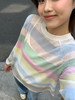 DS彩虹宽条纹防晒针织罩衫051103 商品缩略图2