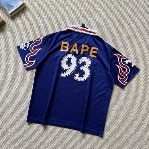 Ad originals × BAPE 联名款 SSL FLAME JERSEY 火焰图案套头舒适运动短袖polo衫 商品图6