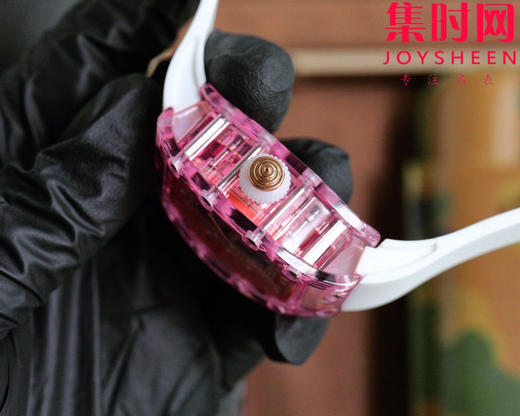 理查德米勒 新推出Ladies 里查米尔RM07-02pink Lady Sapphire 镂空水晶透明壳“钻石克朗”女士腕表 商品图4