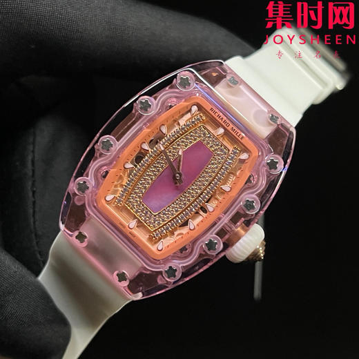 理查德米勒 新推出Ladies 里查米尔RM07-02pink Lady Sapphire 镂空水晶透明壳“钻石克朗”女士腕表 商品图3