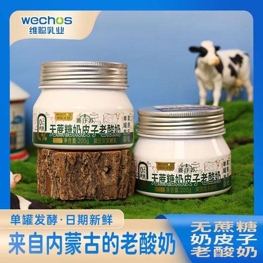 赛汗苏无蔗糖奶皮子老酸奶 200g/杯*8 商品图0