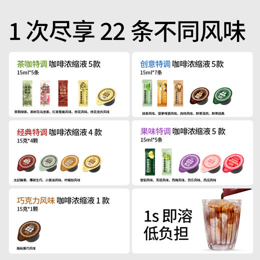 【再升级】知乎知物风味浓缩咖啡液多种口味0脂肪美式拿铁速溶共22杯 商品图1