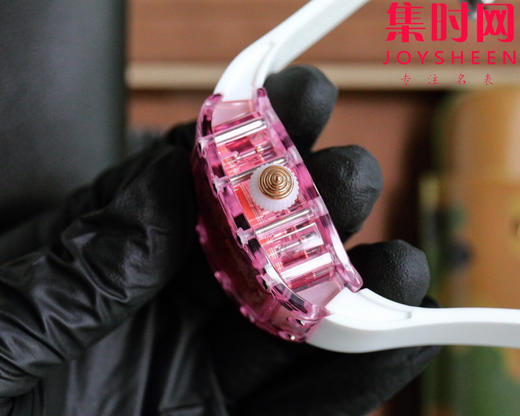 理查德米勒 新推出Ladies 里查米尔RM07-02pink Lady Sapphire 镂空水晶透明壳“钻石克朗”女士腕表 商品图4
