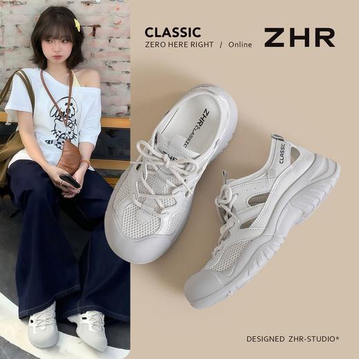 ZHR则则增高3CM户外休闲鞋女2026夏季新款镂空透气徒步百搭轻便鞋 商品图6