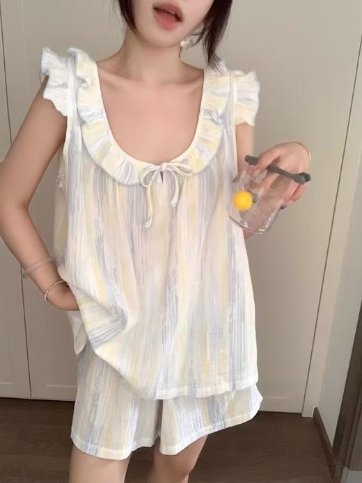 GZ买手优选奶蓝小飞袖甜美少女睡衣女韩版甜美家居服套装 -172095106（预售3-5天发货） 商品图2