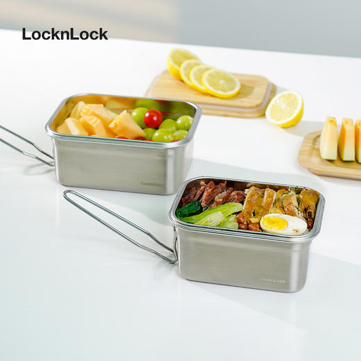 乐扣乐扣（LOCK&LOCK）竹盖不锈钢材质保鲜盒食品冰箱收纳LST530 商品图1