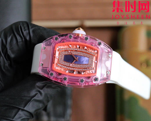 理查德米勒 新推出Ladies 里查米尔RM07-02pink Lady Sapphire 镂空水晶透明壳“钻石克朗”女士腕表 商品图3