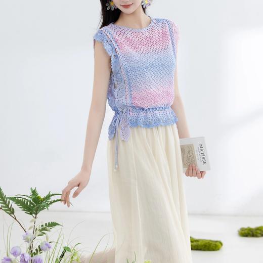 苏苏姐家碧玉背心段染版手工diy编织钩针5#段染蕾丝毛线团材料包 商品图2