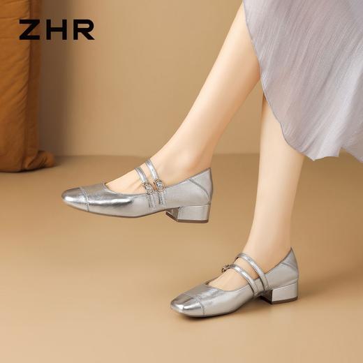 ZHR双扣甜美玛丽珍鞋高级质感女鞋2026新款舒适软底单鞋女 商品图5