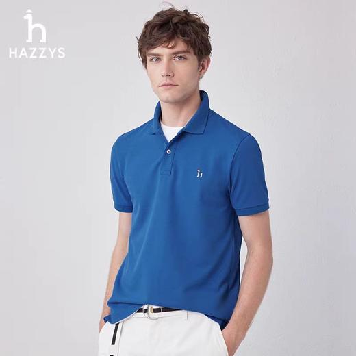 Hazzy哈吉斯经典款春夏新款休闲翻领短袖polo衫 商品图3