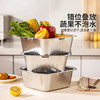 摩登主妇304不锈钢洗菜盆沥水篮多功能家用方形淘米神器双层网筛 商品缩略图2