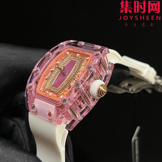 理查德米勒 新推出Ladies 里查米尔RM07-02pink Lady Sapphire 镂空水晶透明壳“钻石克朗”女士腕表 商品图4