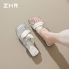 ZHR则则法式缎面水钻厚底拖鞋2026夏季新款软底优雅增高凉鞋单鞋 商品缩略图6