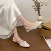 【YW】无忧购“5.20 告白季·甜蜜礼遇”法式温柔小方头坡跟包头仙女风褶皱蝴蝶结凉鞋女122（截单后3-5天发货） 商品缩略图6