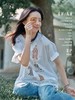【下单后3-7天发货】印花T恤来啦！TRIUUCHU麻感棉系列合集短袖T恤 圆领设计很显脸小宽松中长款遮肉又显高 商品缩略图1