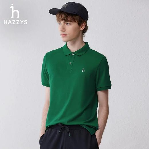 Hazzy哈吉斯经典款春夏新款休闲翻领短袖polo衫 商品图2