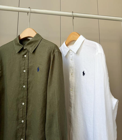 百分百纯亚麻衬衫衬衣 商品图10