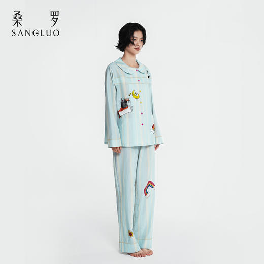 果果的星空』桑罗孤独症儿童联名系列桑蚕丝睡衣套装家居服可外穿 商品图4