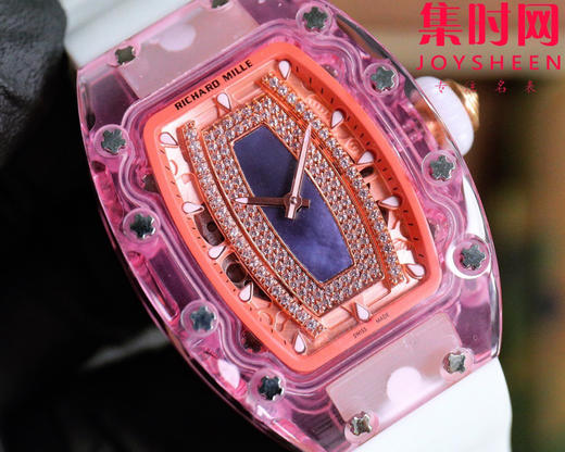 理查德米勒 新推出Ladies 里查米尔RM07-02pink Lady Sapphire 镂空水晶透明壳“钻石克朗”女士腕表 商品图8