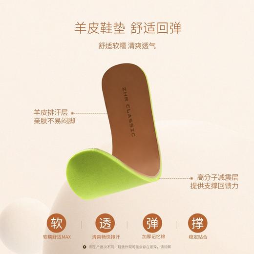 ZHR方头水钻镂空粗跟浅口单鞋2026新款舒适羊皮垫轻便百搭单鞋女 商品图2