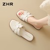 ZHR则则头层牛皮洋气网红拖鞋女鞋2026新款夏季外穿平底沙滩凉鞋 商品缩略图7