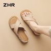 ZHR则则头层牛皮洋气凉鞋女鞋2026新款夏季百搭软底舒适拖鞋 商品缩略图9