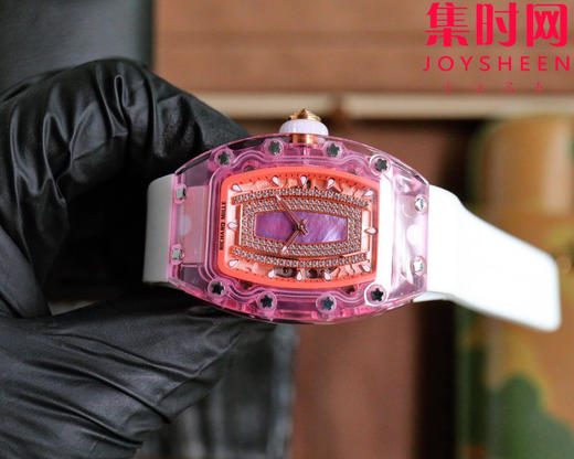 理查德米勒 新推出Ladies 里查米尔RM07-02pink Lady Sapphire 镂空水晶透明壳“钻石克朗”女士腕表 商品图3