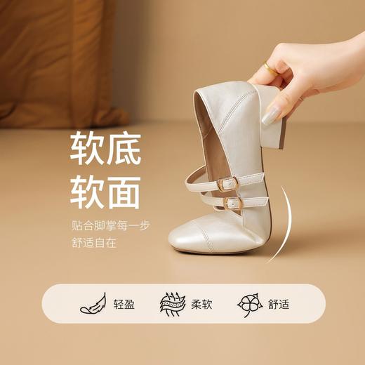 ZHR双扣甜美玛丽珍鞋高级质感女鞋2026新款舒适软底单鞋女 商品图8