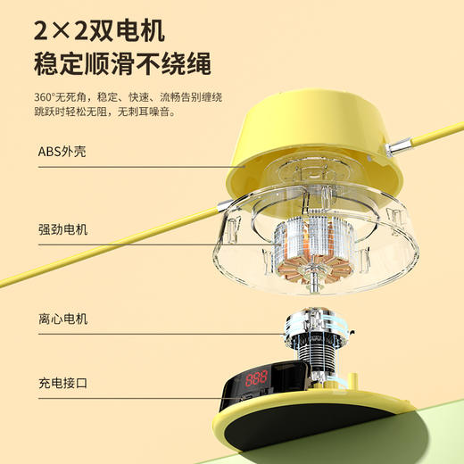 【全家一起跳的智能跳绳机】能自动跳绳机居家运动 儿童多人训练电子计数电动跳绳器中考专用 商品图3