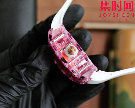 理查德米勒 新推出Ladies 里查米尔RM07-02pink Lady Sapphire 镂空水晶透明壳“钻石克朗”女士腕表 商品图4
