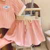 【清爽透气❗温柔甜美】夏季新款休闲Polo领包边短裤短袖女童套装女宝宝两件套女夏童装 商品缩略图2