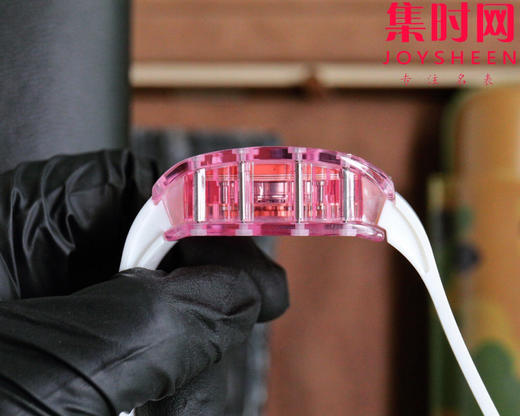 理查德米勒 新推出Ladies 里查米尔RM07-02pink Lady Sapphire 镂空水晶透明壳“钻石克朗”女士腕表 商品图5
