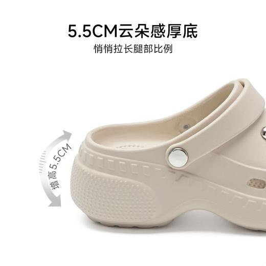 ZHR则则【增高5.5cm】蝴蝶结小熊鞋花洞洞鞋2026夏季新款透气拖鞋 商品图4