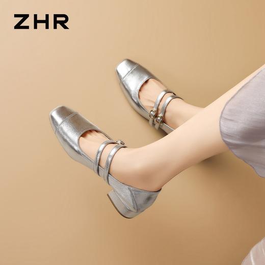 ZHR双扣甜美玛丽珍鞋高级质感女鞋2026新款舒适软底单鞋女 商品图4