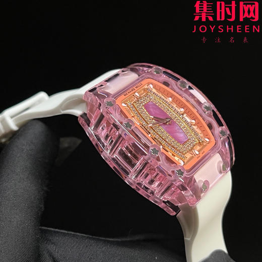 理查德米勒 新推出Ladies 里查米尔RM07-02pink Lady Sapphire 镂空水晶透明壳“钻石克朗”女士腕表 商品图5