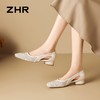ZHR则则【羊皮垫】复古编织镂空透气粗跟单鞋2026夏季新凉鞋女鞋 商品缩略图5