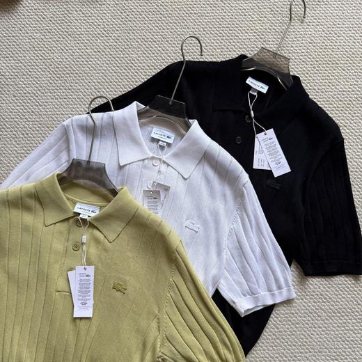 法国鳄鱼 26ss新款同色鱼标 短袖polo领针织衫 商品图4