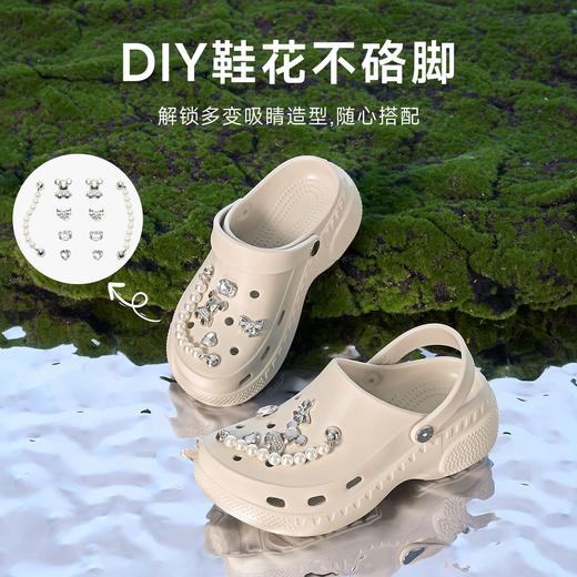 ZHR则则【增高5.5cm】蝴蝶结小熊鞋花洞洞鞋2026夏季新款透气拖鞋 商品图0