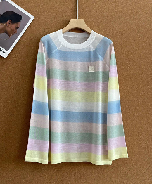 DS彩虹宽条纹防晒针织罩衫051103 商品图6