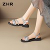 ZHR则则复古水钻一字厚底增高凉鞋2026夏季新款百搭女鞋轻便粗跟 商品缩略图9