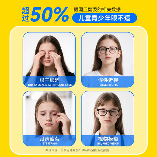 【下单赠护眼贴5贴*1盒】睛精灵 叶黄素护眼喷雾 60ml*2瓶  可以喷的洗眼液 成分简单 青少年友好 洗护润三合一 深层滋润 商品图2