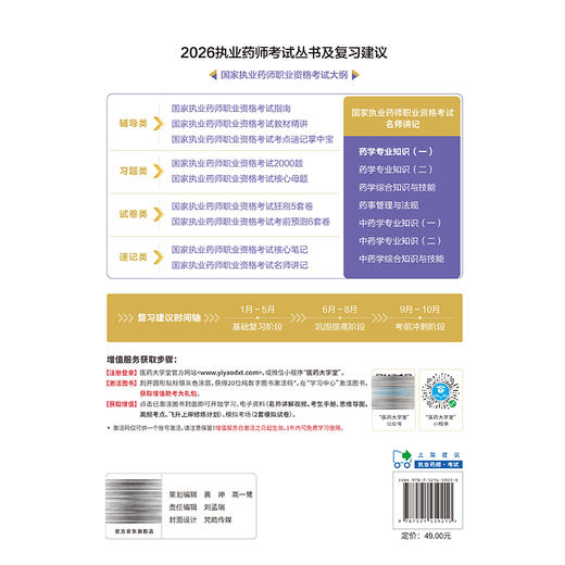 2026国家执业药师职业资格考试 名师讲记 药学专业知识(一) 张多婷 主编 含名师讲解视频 9787521459210中国医药科技出版社 商品图2