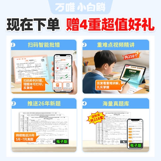 2027万唯小白鸥小升初真题卷数学语文英语毕业分班考试卷重点中学2025招生真题试卷超详解小学五年级六年级系统暑假总复习资料 商品图4