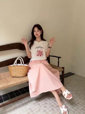 韩系ins风甜美亮片草莓🍓短袖T恤 蛋糕纸盒包装